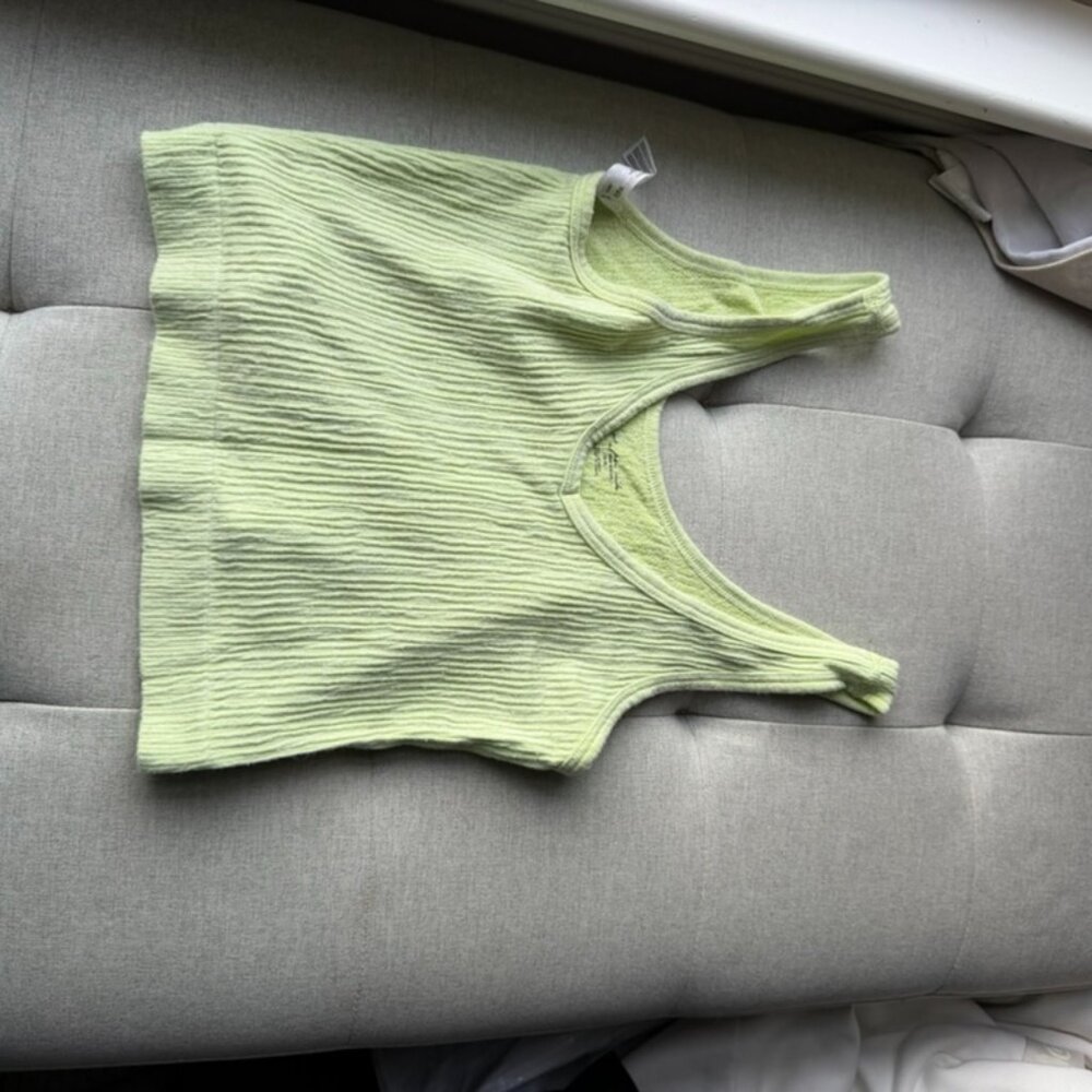 Light green Out From Under Drew Seamless Ribbed Cropped Tank Top